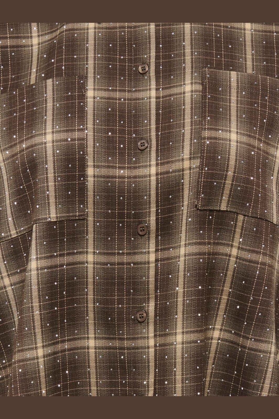 Only - Onlilston Ls Glitter Detail Shirt - 5116395 Black Coffee W. Embellishment