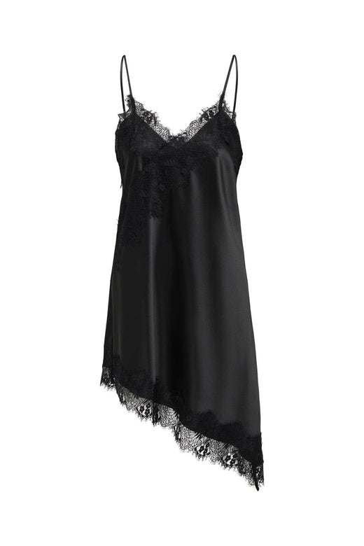 Only - Onlindona Strap Satin Lace Dress - 5102199 Black
