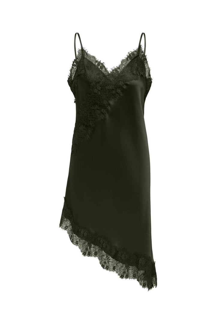 Only - Onlindona Strap Satin Lace Dress - 5136755 Forest Night