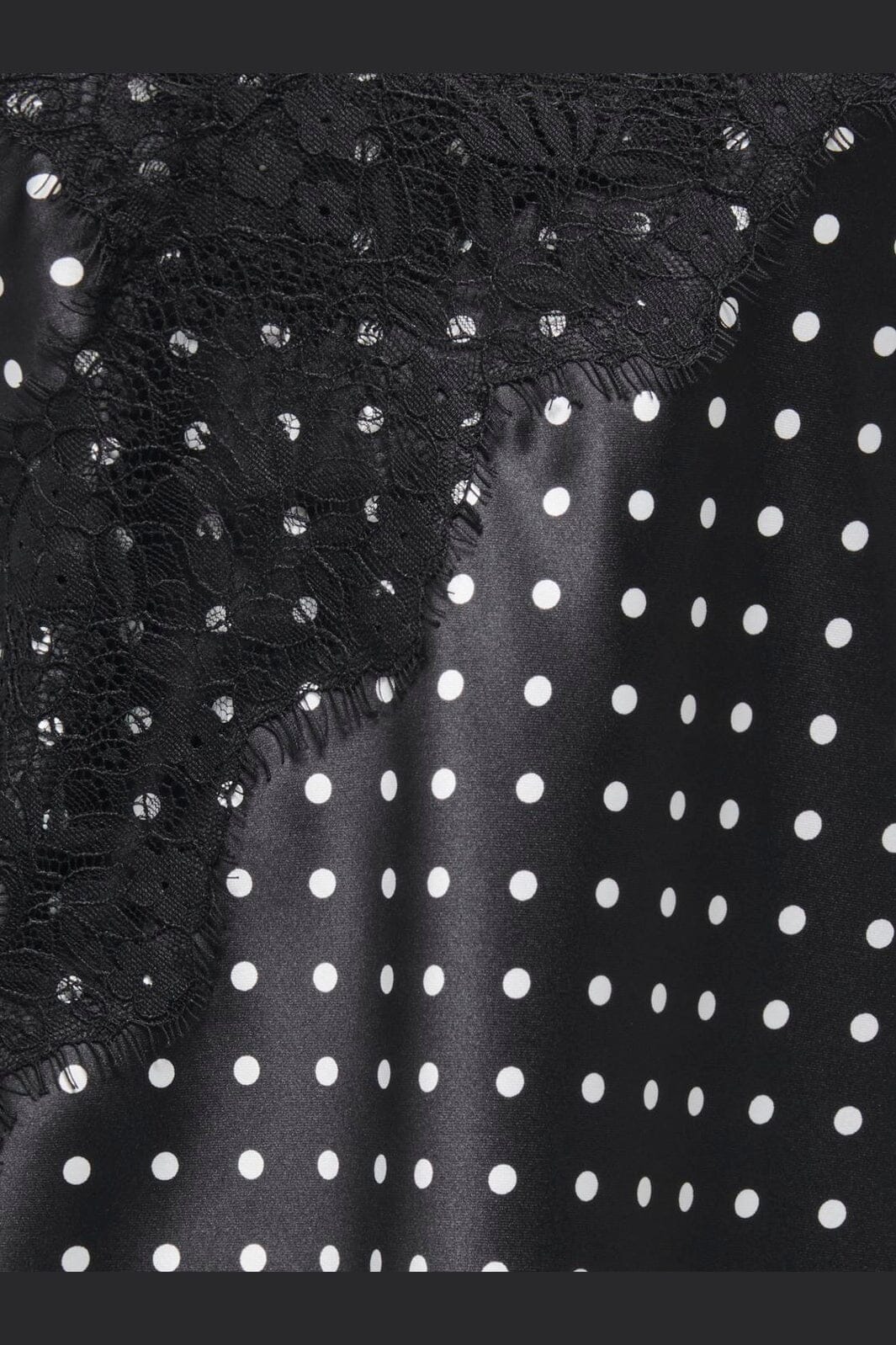 Only - Onlindona Strap Satin Lace Top - 5098795 Black White Dots