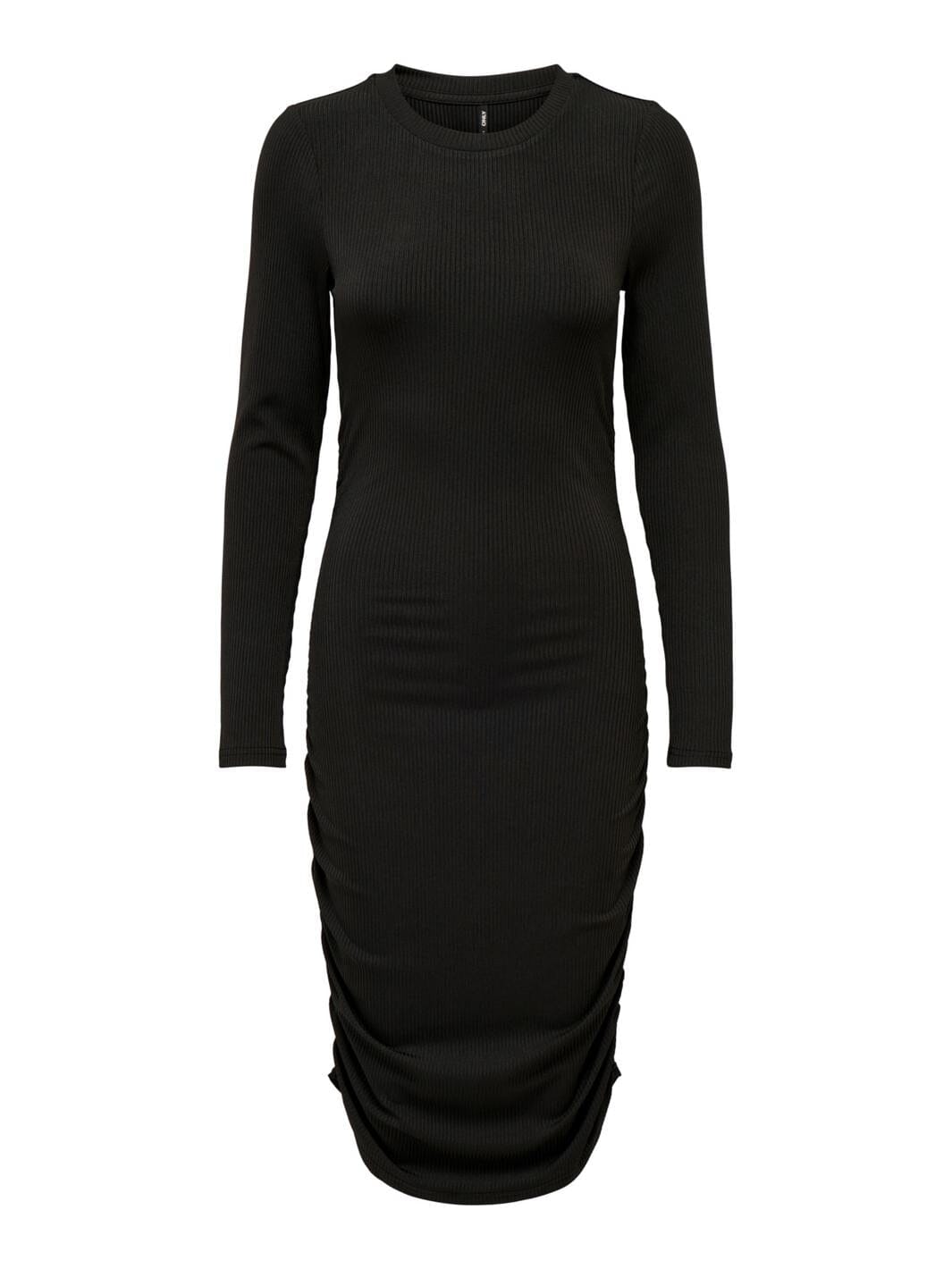 Only - Onlitsi L/S Ruching Dress - 4305059 Black