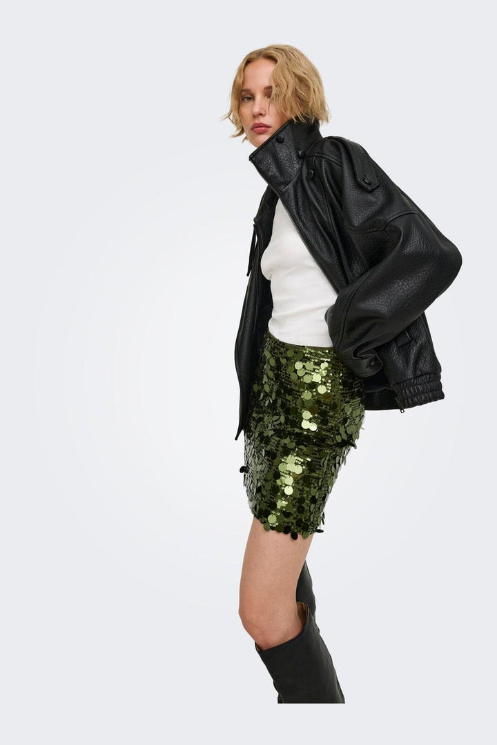 Only - Onljadel Sequins Skirt - 5172376 Sphagnum W. Sphagnum Sequins