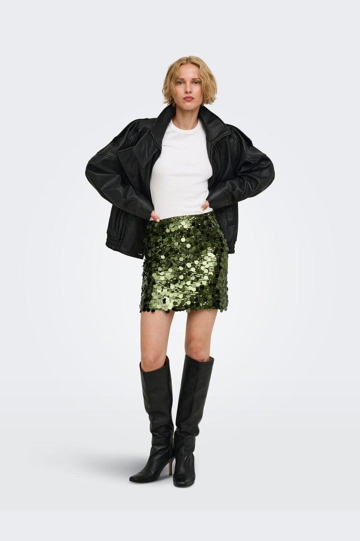 Only - Onljadel Sequins Skirt - 5172376 Sphagnum W. Sphagnum Sequins