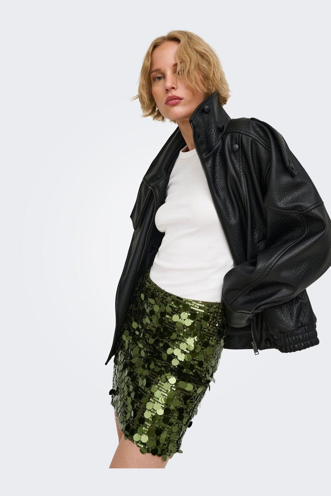 Only - Onljadel Sequins Skirt - 5172376 Sphagnum W. Sphagnum Sequins
