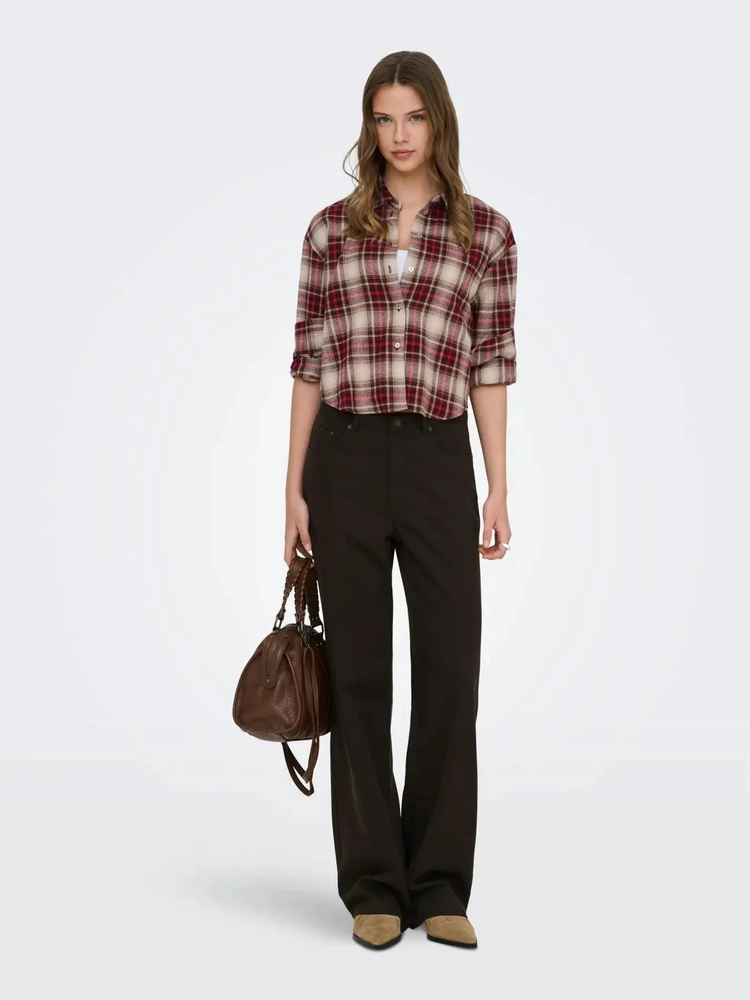 Only - Onljuicy-Soft Wide Pant - 5003385 Black Coffee Bukser 