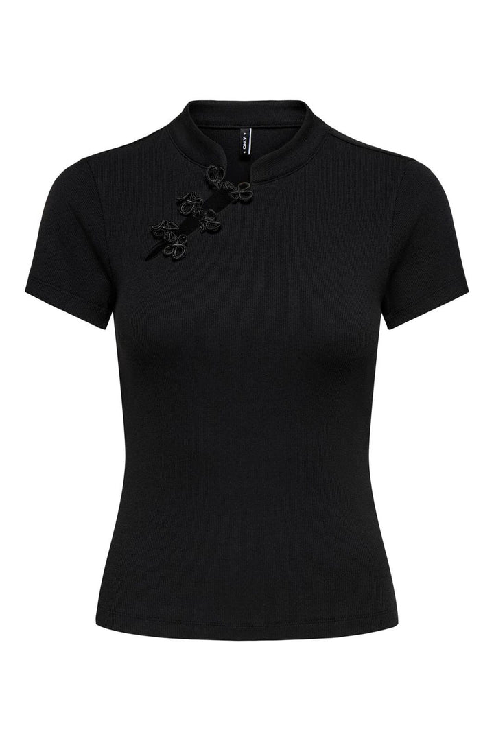 Only - Onljules S/S Detail Top - 5249463 Black
