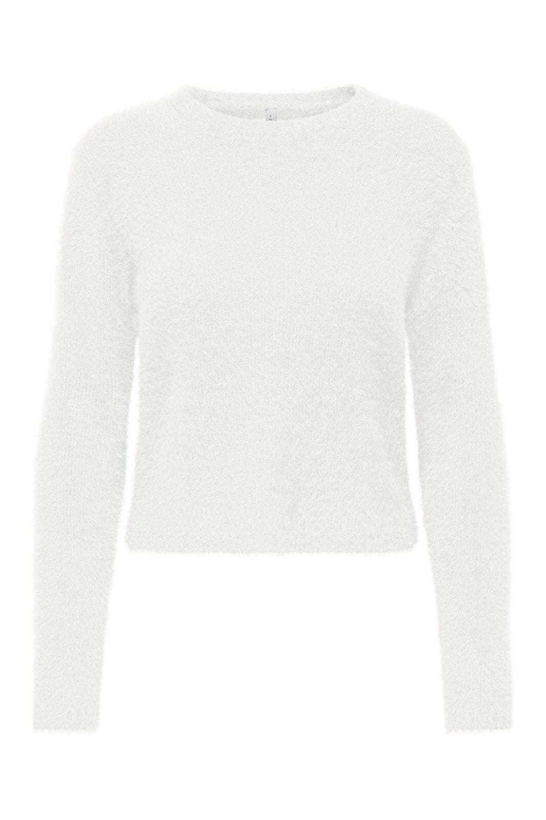 Only - Onlkerry Piumo Ls O-Neck Cc Knt - 5100868 Cloud Dancer