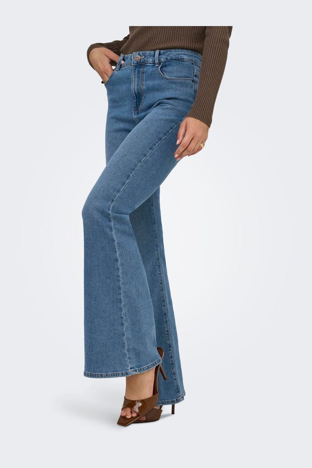 Only - Onllana Retro Flared Box - 4893232 Light Blue Denim