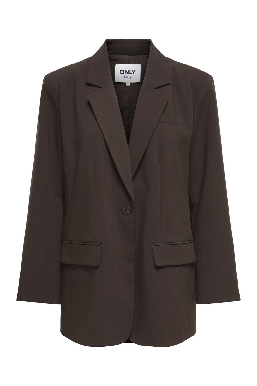 Only - Onllinda-Raven Life L/S Bf Blazer Tlr Ox - 4980287 Coffee Bean