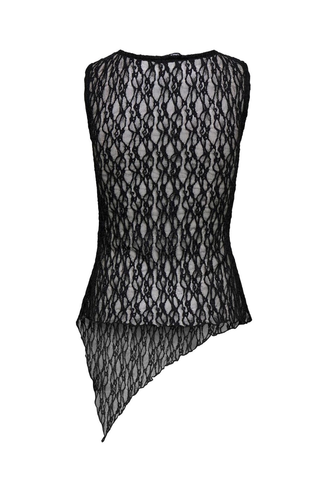 Only - Onlliva S/L Asymmetric Lace Top - 5163398 Black
