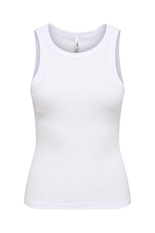 Only - Onlmadison Tank Top Box - 5034263 Bright White Heart Pointelle