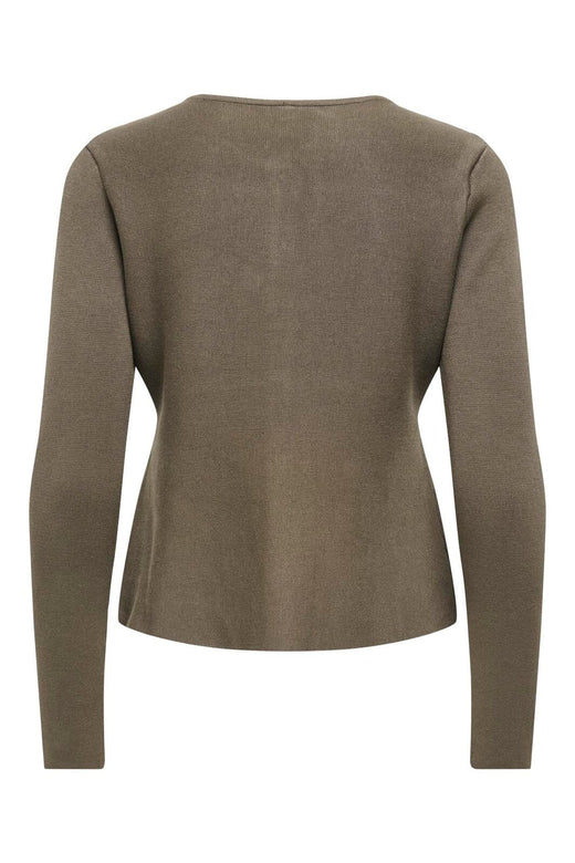 Only - Onlmelli Ls Oneck Button Cardi Knt - 5087338 Canteen New Gold Buttons
