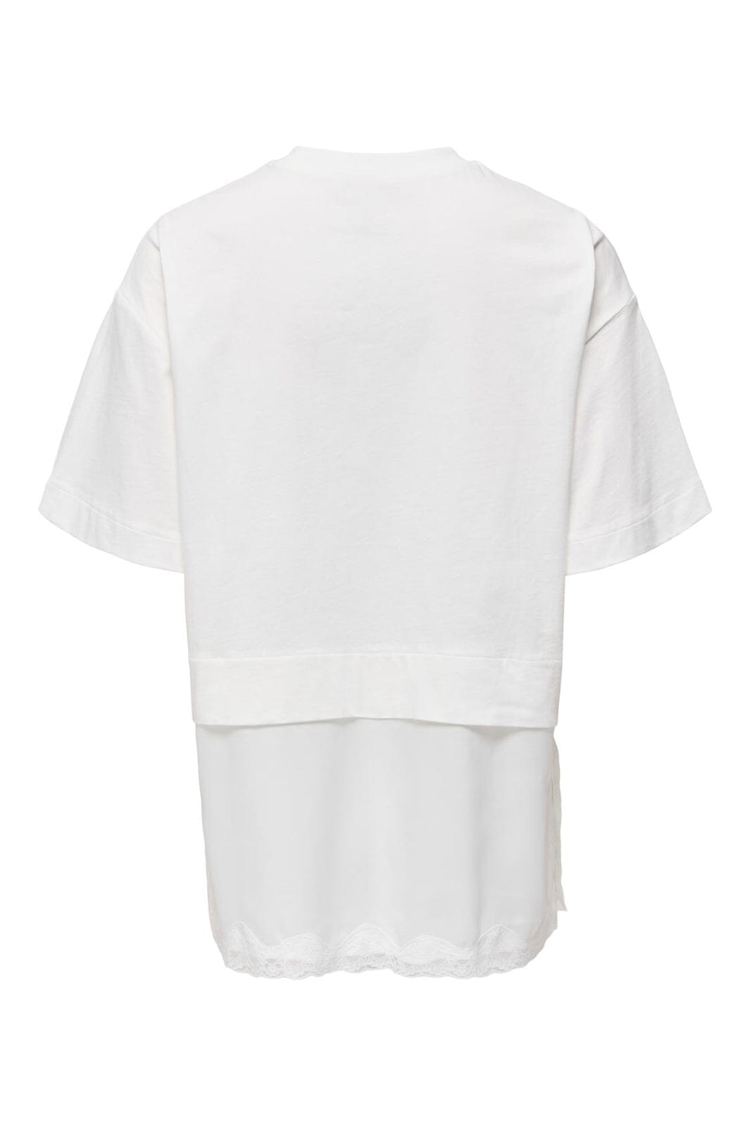 Only - Onlmexa S/S Tee Lace Top - 5122056 Cloud Dancer