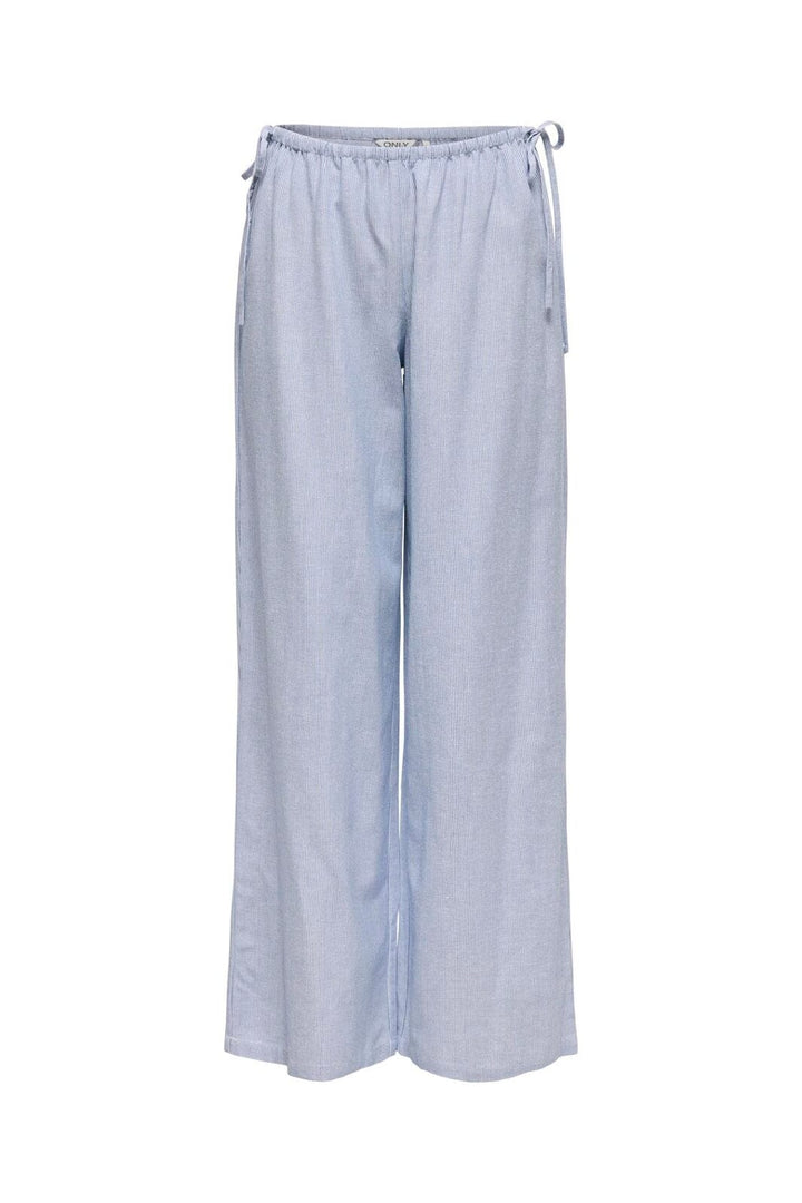 Only - Onlnata Life Bow Wide Stripe Pant - 4759970 Bright White W Regatta