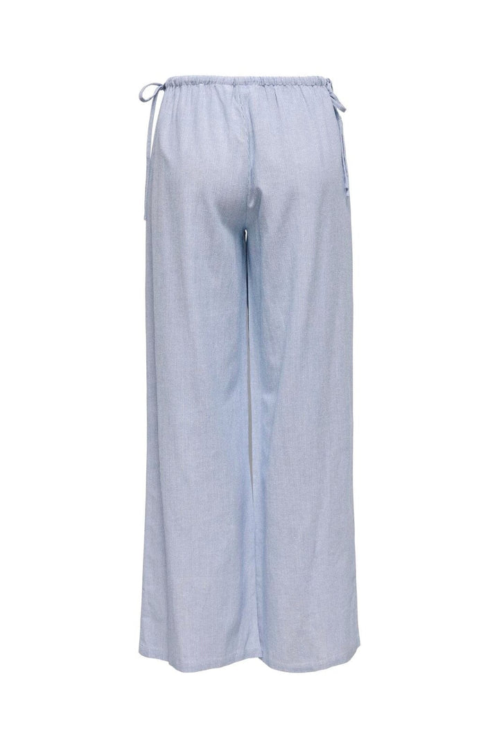 Only - Onlnata Life Bow Wide Stripe Pant - 4759970 Bright White W Regatta