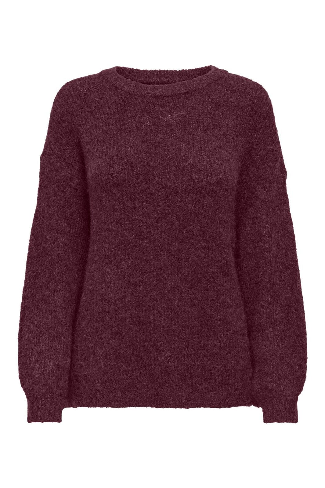 Only - Onlnellie Ls O-Neck Knt - 5113408 Winetasting Melange