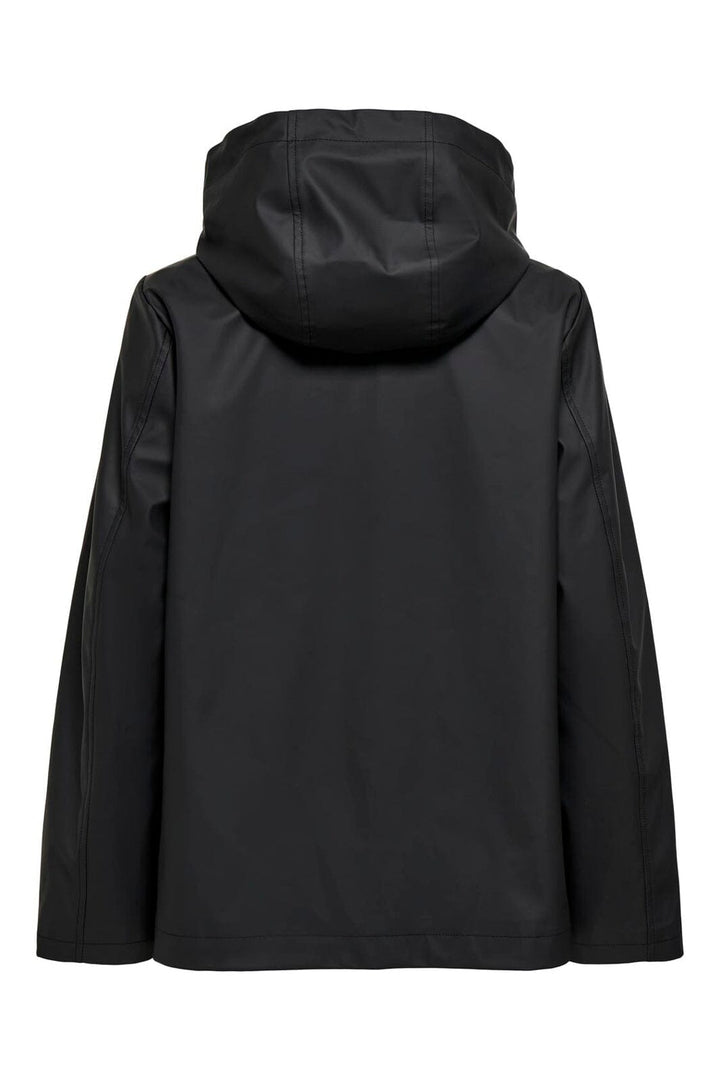 Only - Onlnewmarie Short Rainjacket - 5111583 Black Leo