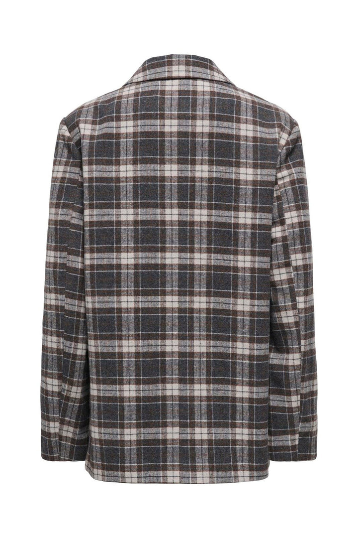 Only - Onlnoelia-Chelsea L/S Check Blazer Tlr - 5113540 Black White