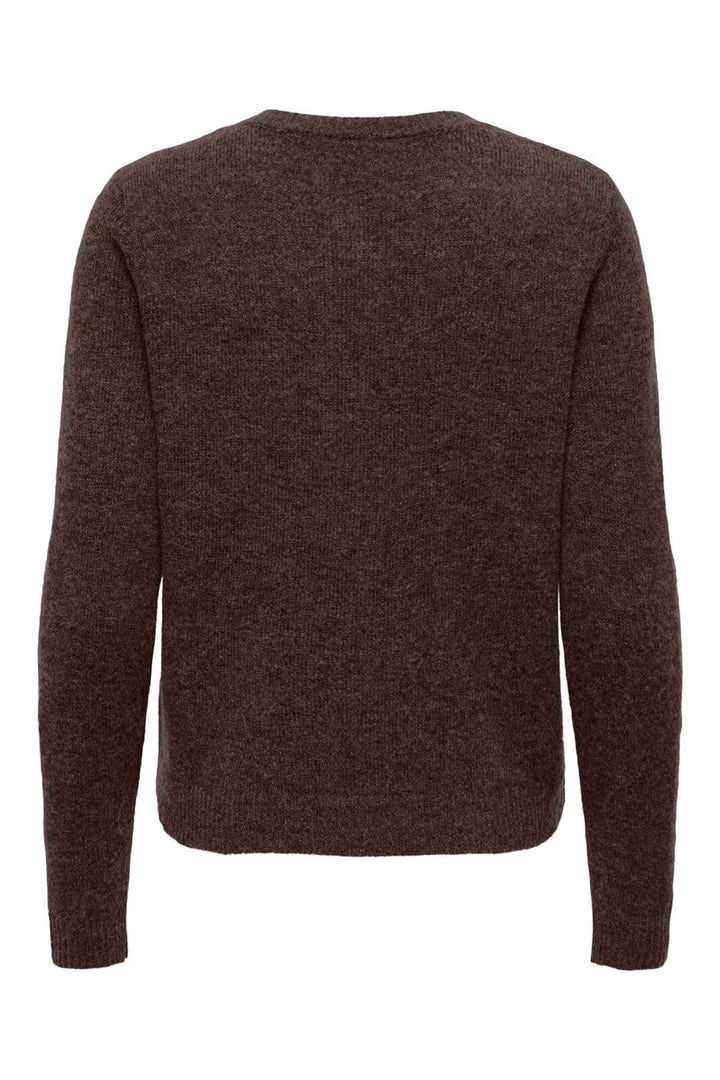Only - Onlolivia Ls O-Neck Cardigan Cc Knt - 5101145 Mole Melange/Dtm Horn Button