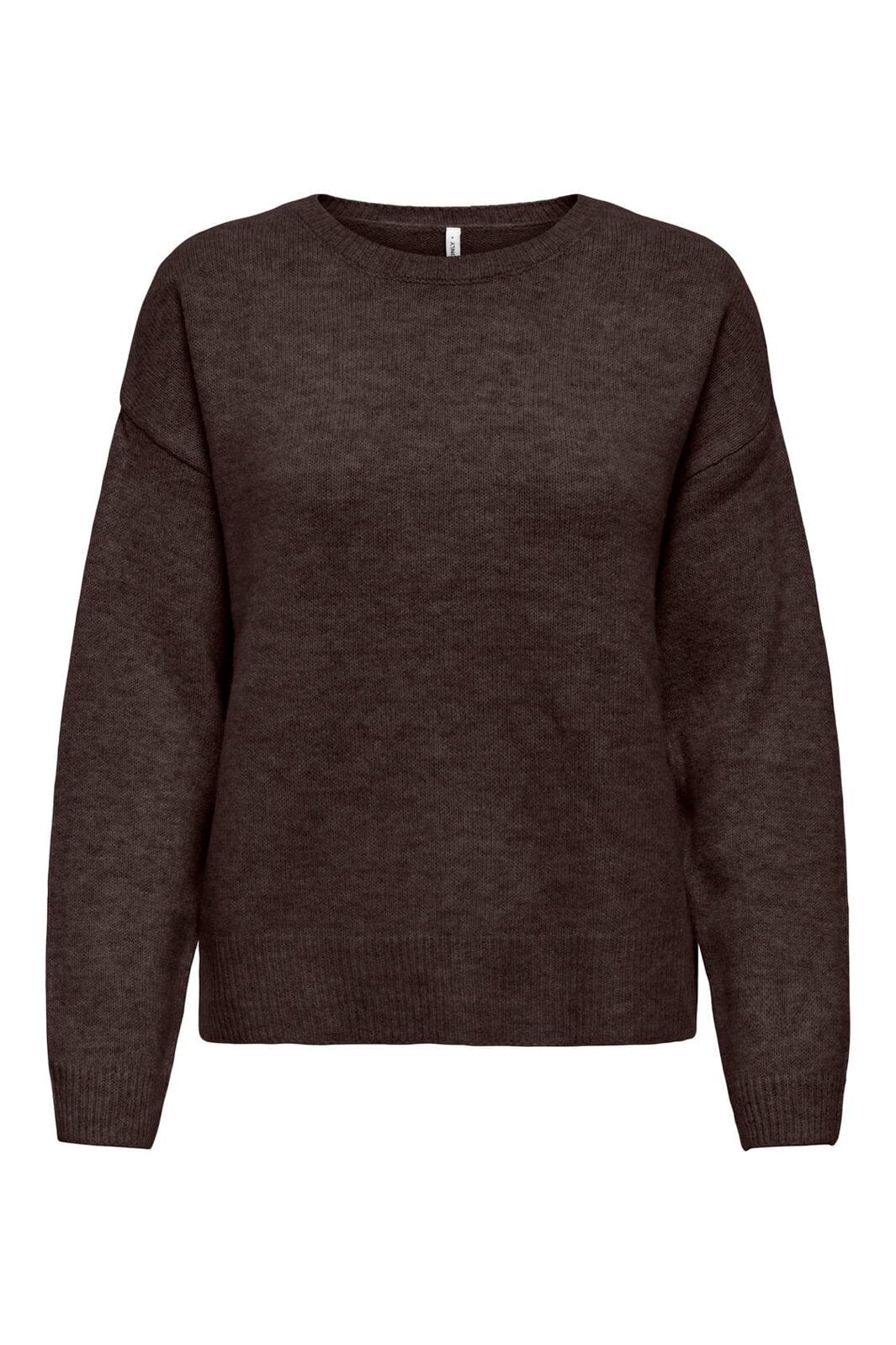 Only - Onlolivia Ls O-Neck Cc Knt - 5101134 Mole Melange