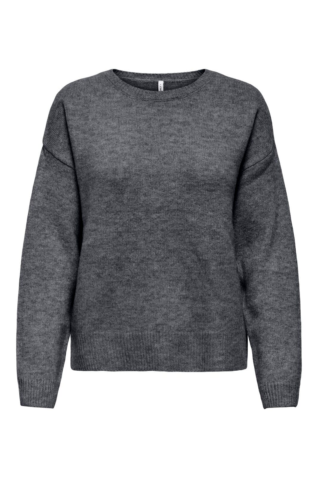 Only - Onlolivia Ls O-Neck Cc Knt - 5101135 Dark Grey Melange