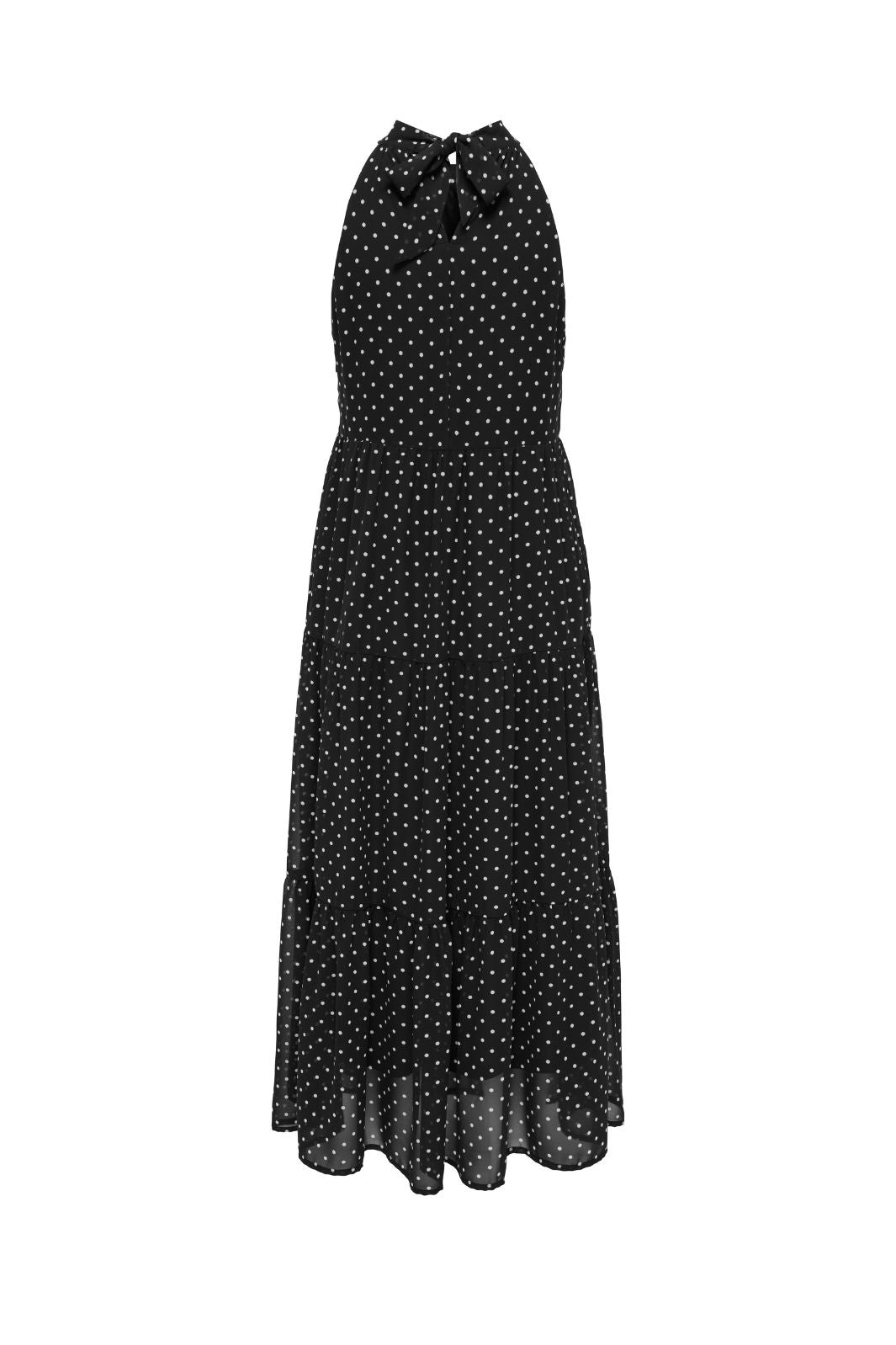 Only - Onlpetra Life Halter Neck Dress - 5092071 Black Cloud Dancer Dots Kjoler 