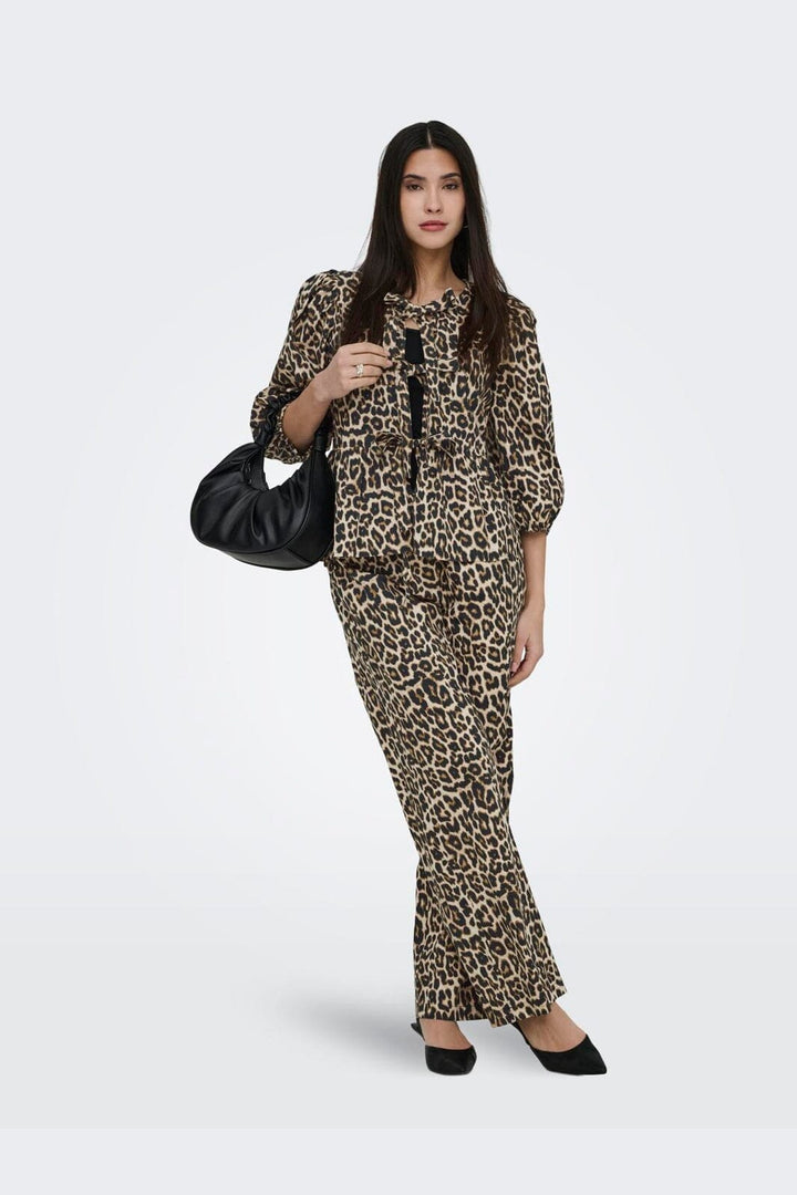 Only - Onlranina Reg Pull Up Pant Cc - 4920548 Peyote Chic Leo