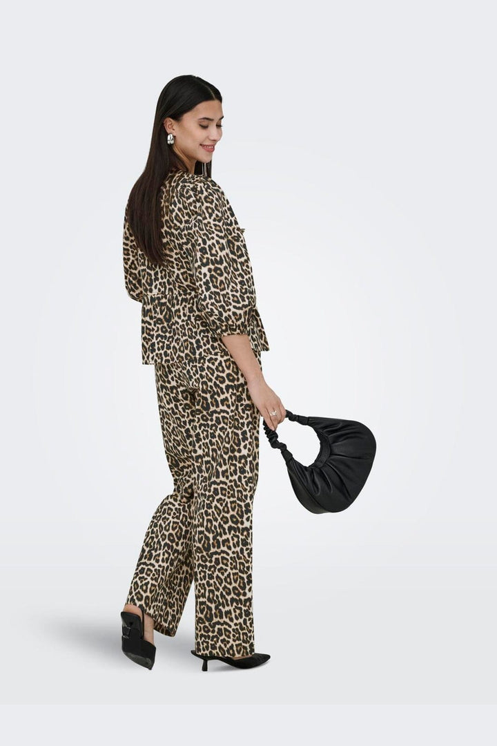Only - Onlranina Reg Pull Up Pant Cc - 4920548 Peyote Chic Leo