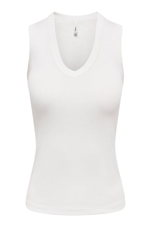 Only - Onlrina V-Neck Tank Top S/L - 5255756 Antique White Toppe 