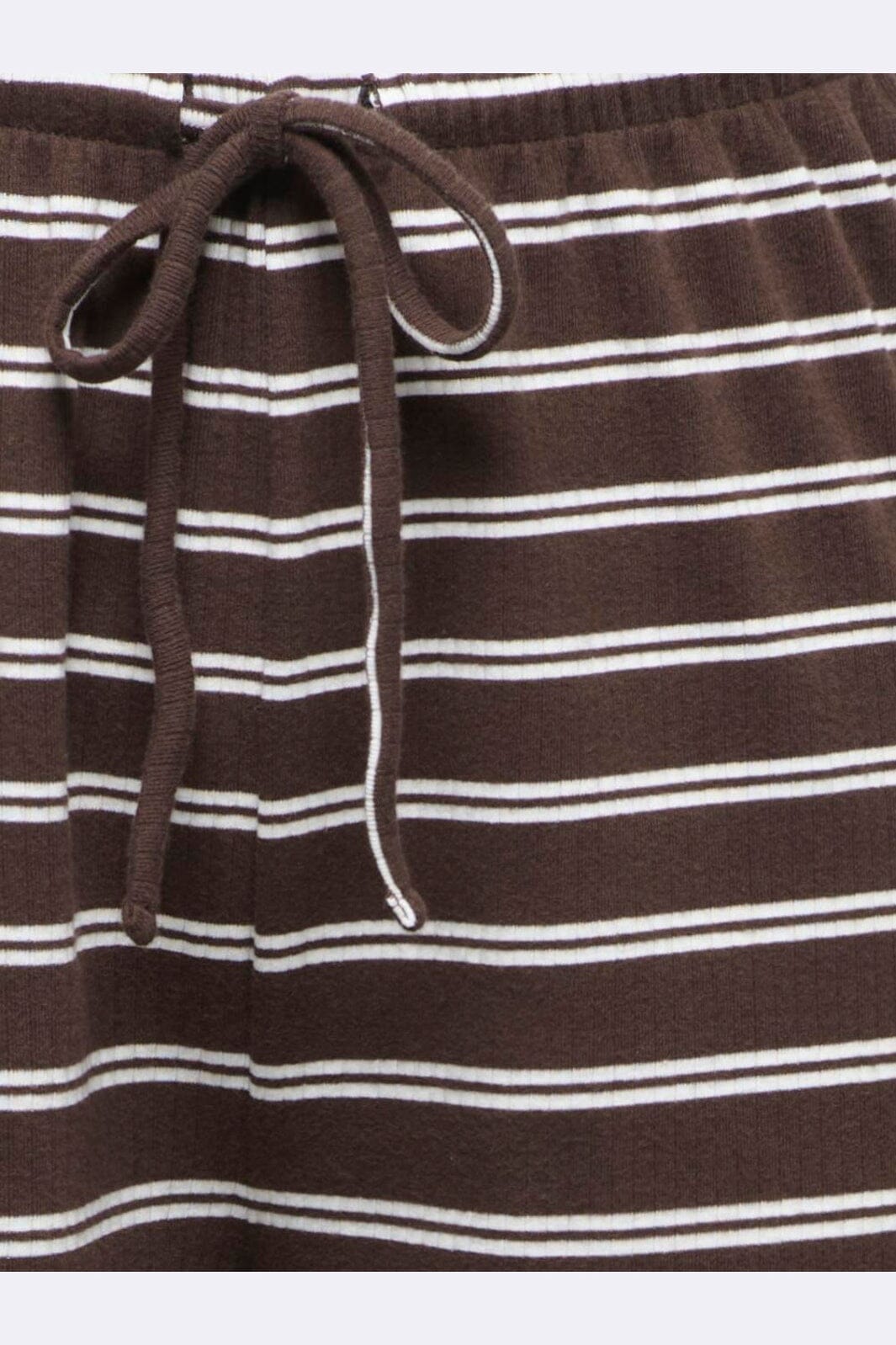 Only - Onlsaga Loose Pant - 5192346 Chocolate Brown White