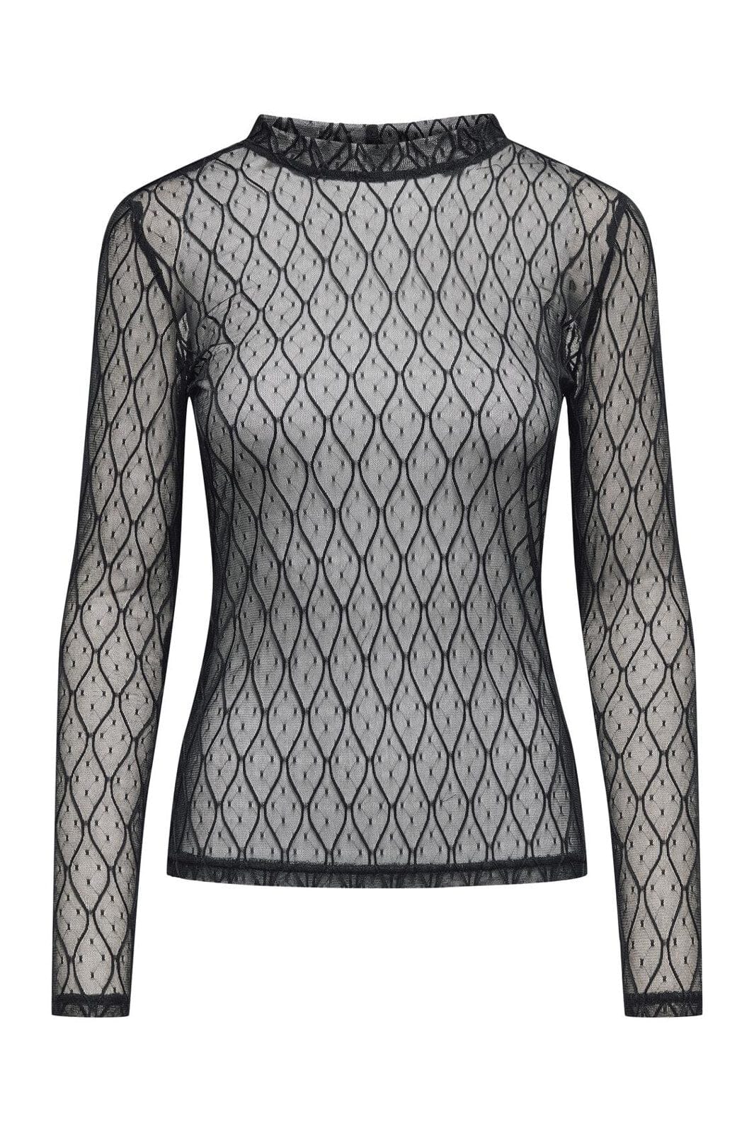 Only - Onlsalina L/S Lace Top - 4805080 Black