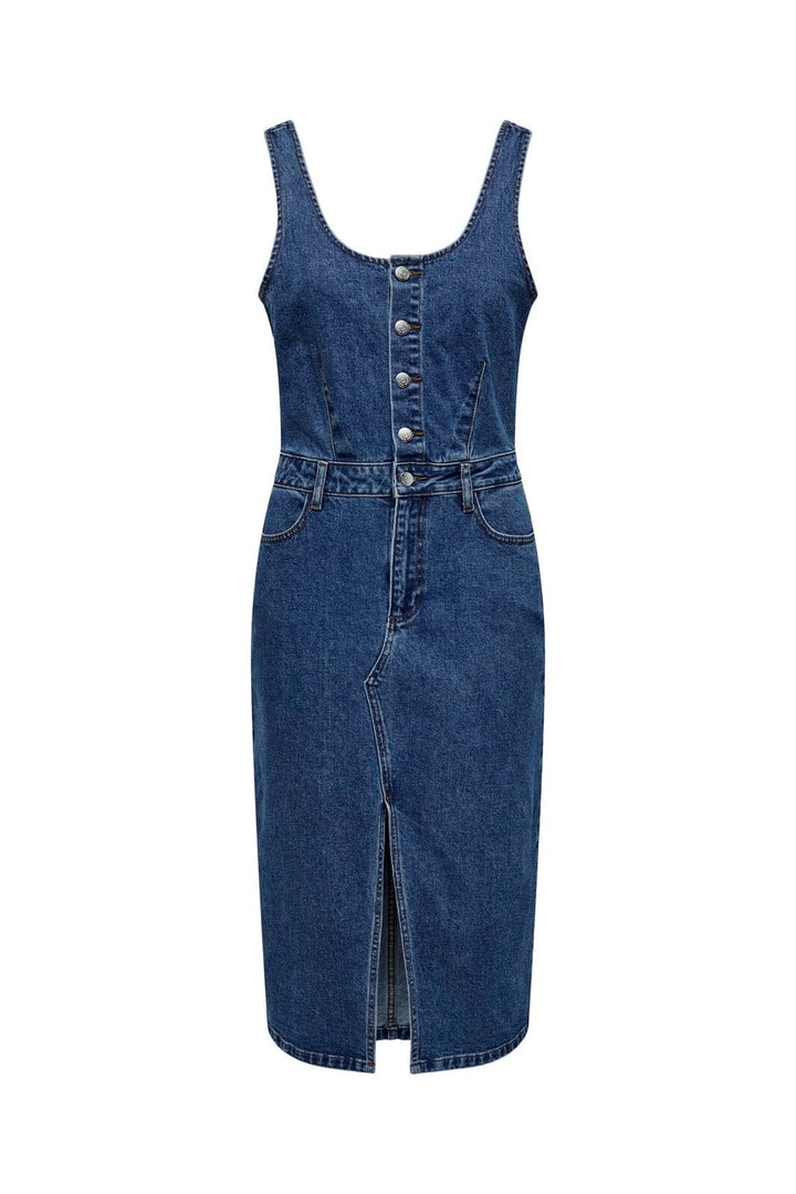 Only - Onlsanne S/L Spencer Midi Dress Mae - 4364441 Medium Blue Denim