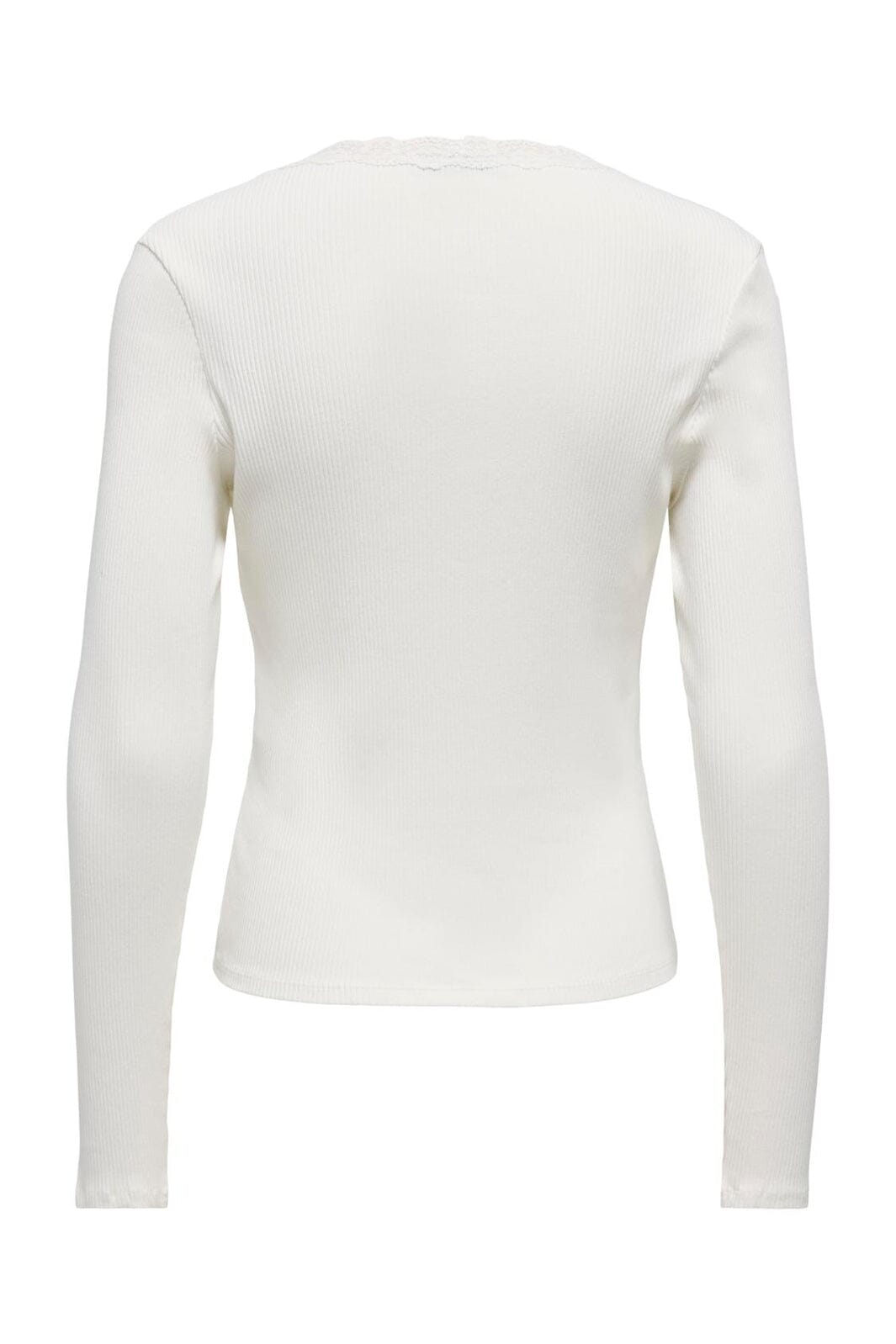 Only - Onlsara Sharai L/S V-Neck Top - 5094753 Cloud Dancer