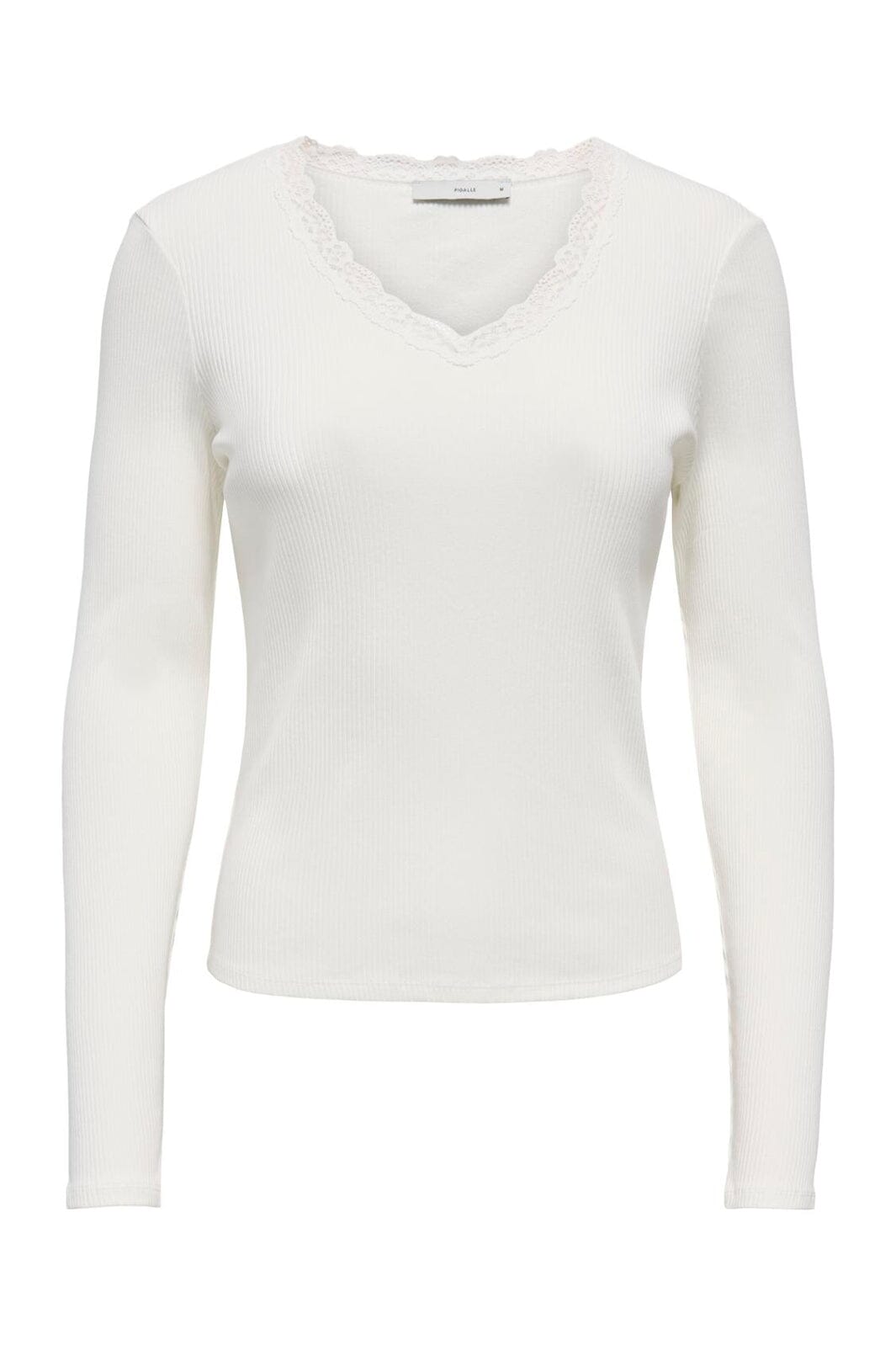 Only - Onlsara Sharai L/S V-Neck Top - 5094753 Cloud Dancer