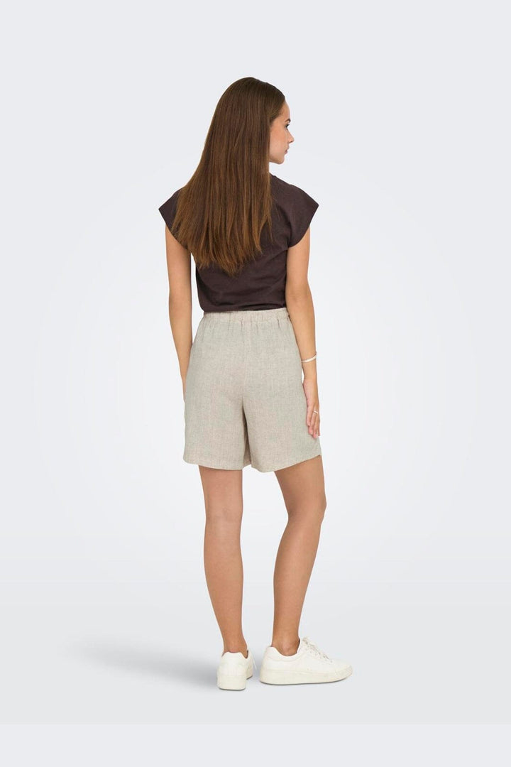 Only - Onlsiesta Pull-Up Lin Bl Shorts - 4597039 Moonbeam