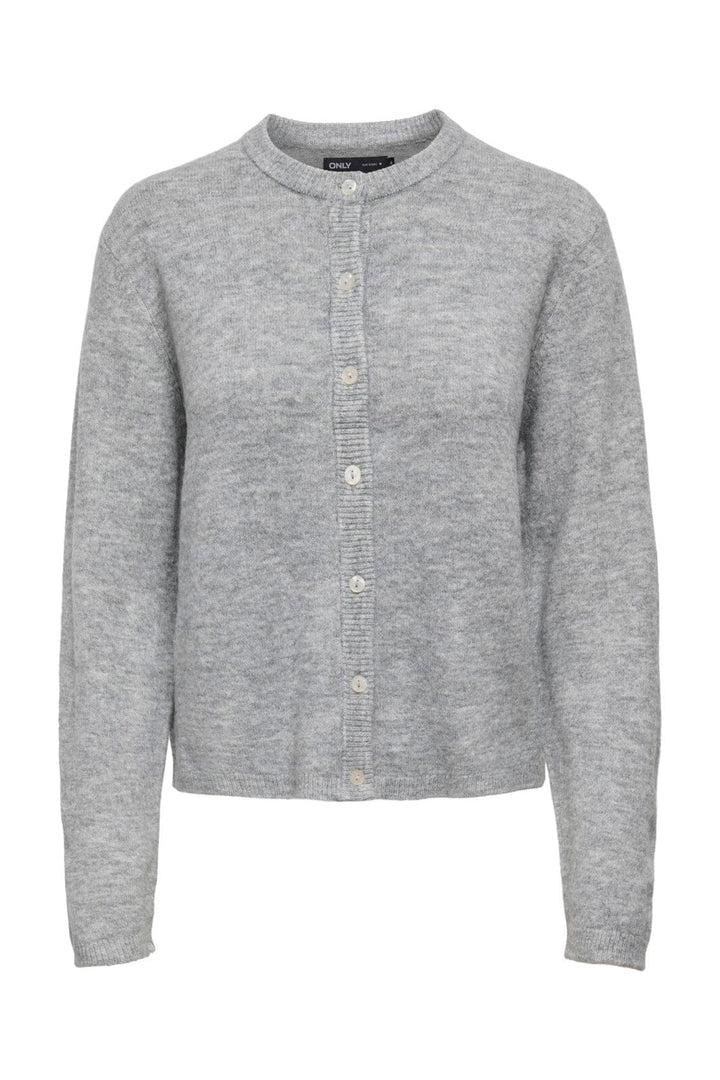 Only - Onlsimoni L/S O-Neck Cardigan Knt - 4961582 Medium Grey Melange