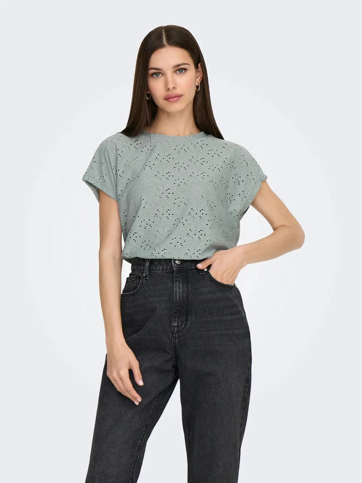 Only - Onlsmilla Life S/S Top - 4732133 Abyss T-shirts 