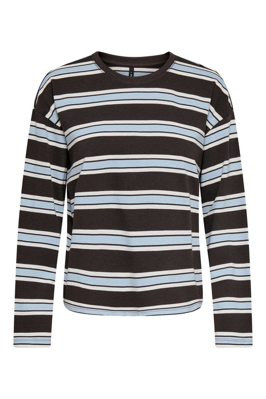 Only - Onlsoph L/S O-Neck Top Box - 5206028 Black Coffee Soft Chambray + Birch (Kia)
