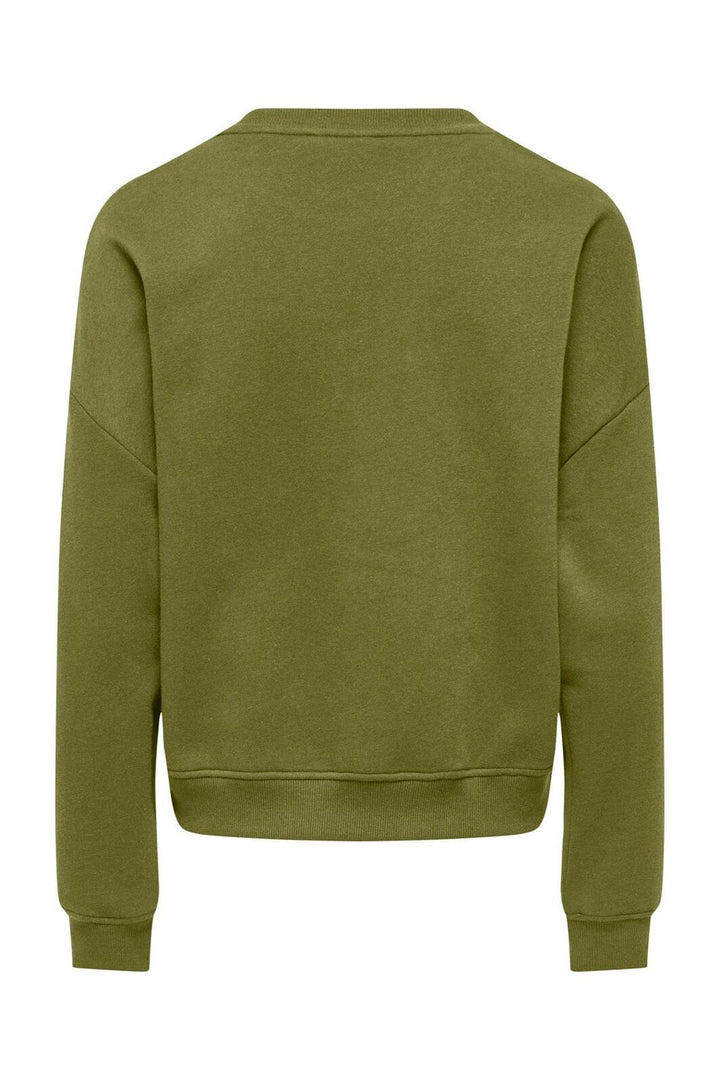 Only - Onlsweat Life L/S Crew Oversize Swt - 5209307 Peat Moss