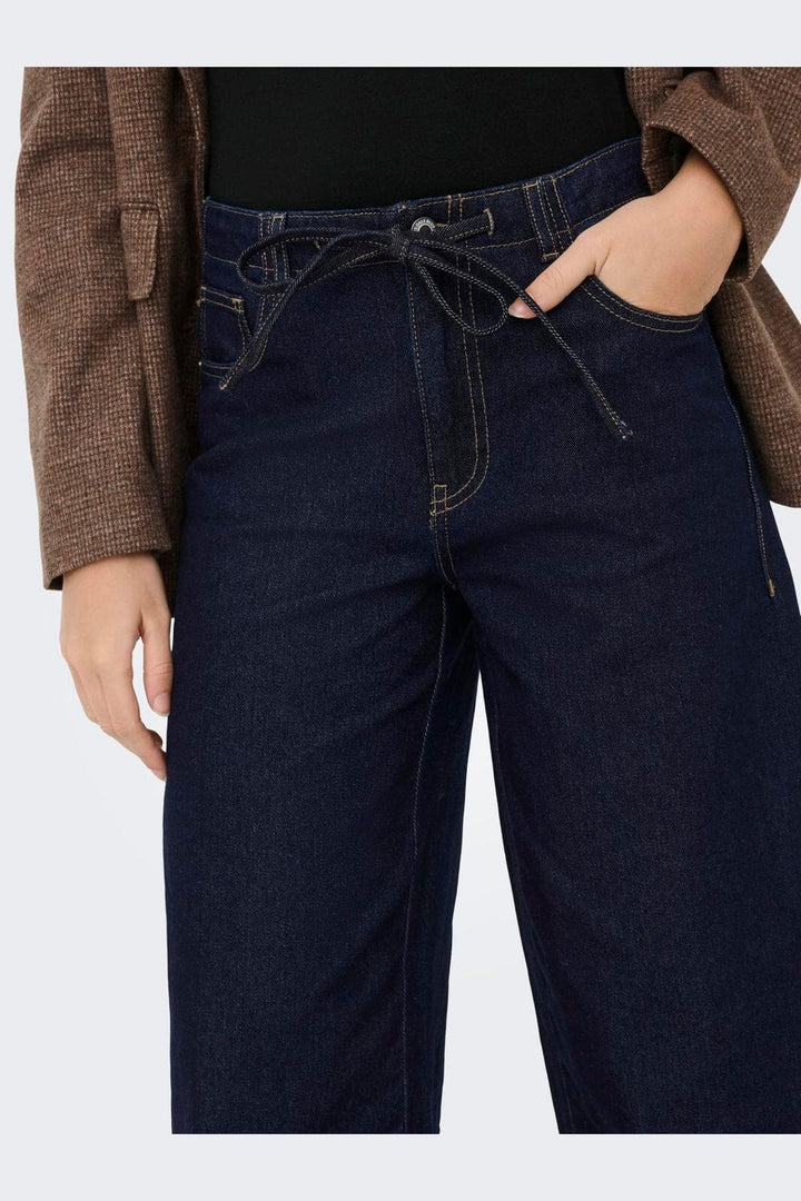 Only - Onltanner Wide Elas String Gua - 4934427 Dark Blue Denim