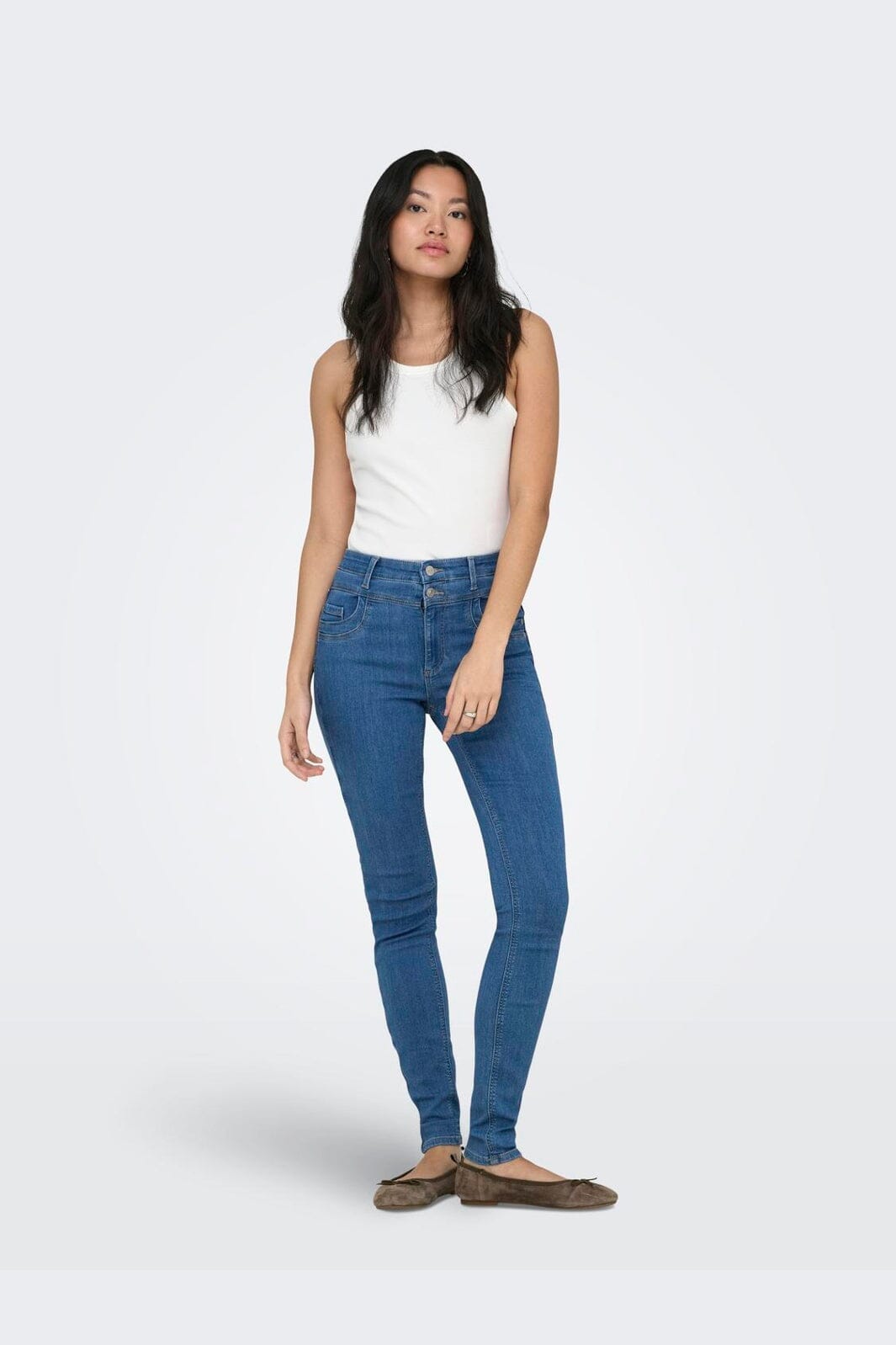 Only - Onlval 2-Way Tank Top - 5043199 Cloud Dancer