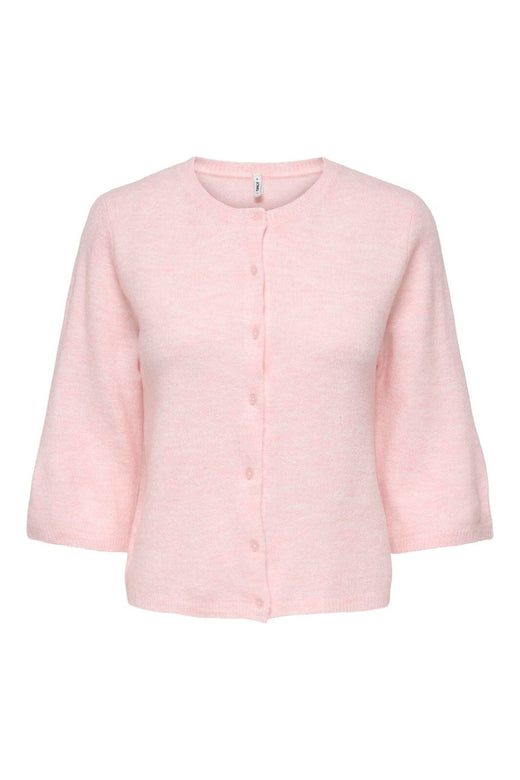 Only - Onlviola Ss O-Neck Cardigan Knt - 4985287 Pale Lilac Melange/Dtm Fmop