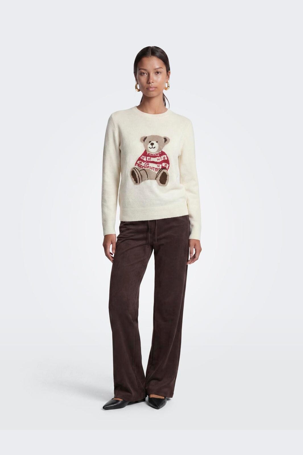 Only - Onlxmas Snowbear Ls O-Neck Knt - 5093917 Birch Alpine Bear/Malt B/Coffee C/Scoot/Mel