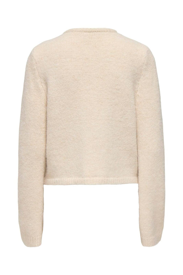 Only - Onlzaggie Ls Button Cardi Cc Knt - 5101282 Birch Mel/Pearl Button