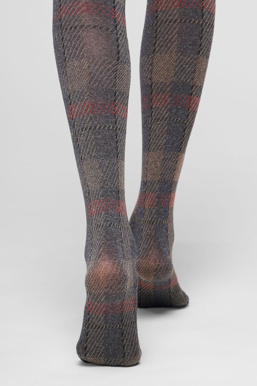 Oroblu - Oroblu Soft Plaid Tights 60 Tights Vobc68607 - Black Strømpebukser 
