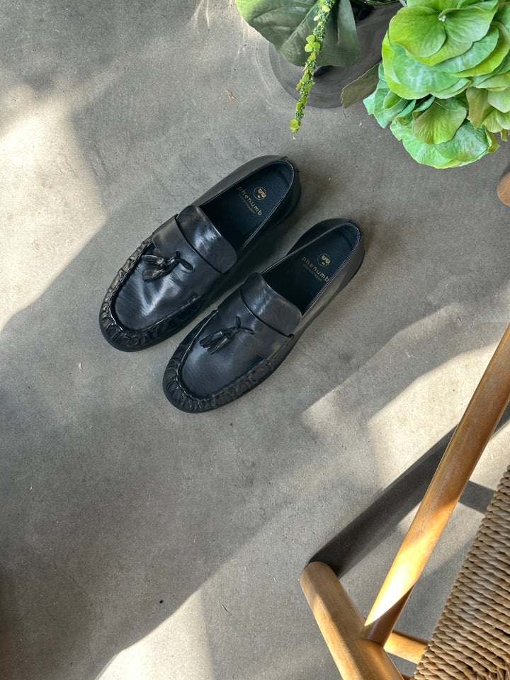 Phenumb Copenhagen - Whisper Tass Leather Soft PB-E01-WHISPERTASS - Black Loafers 