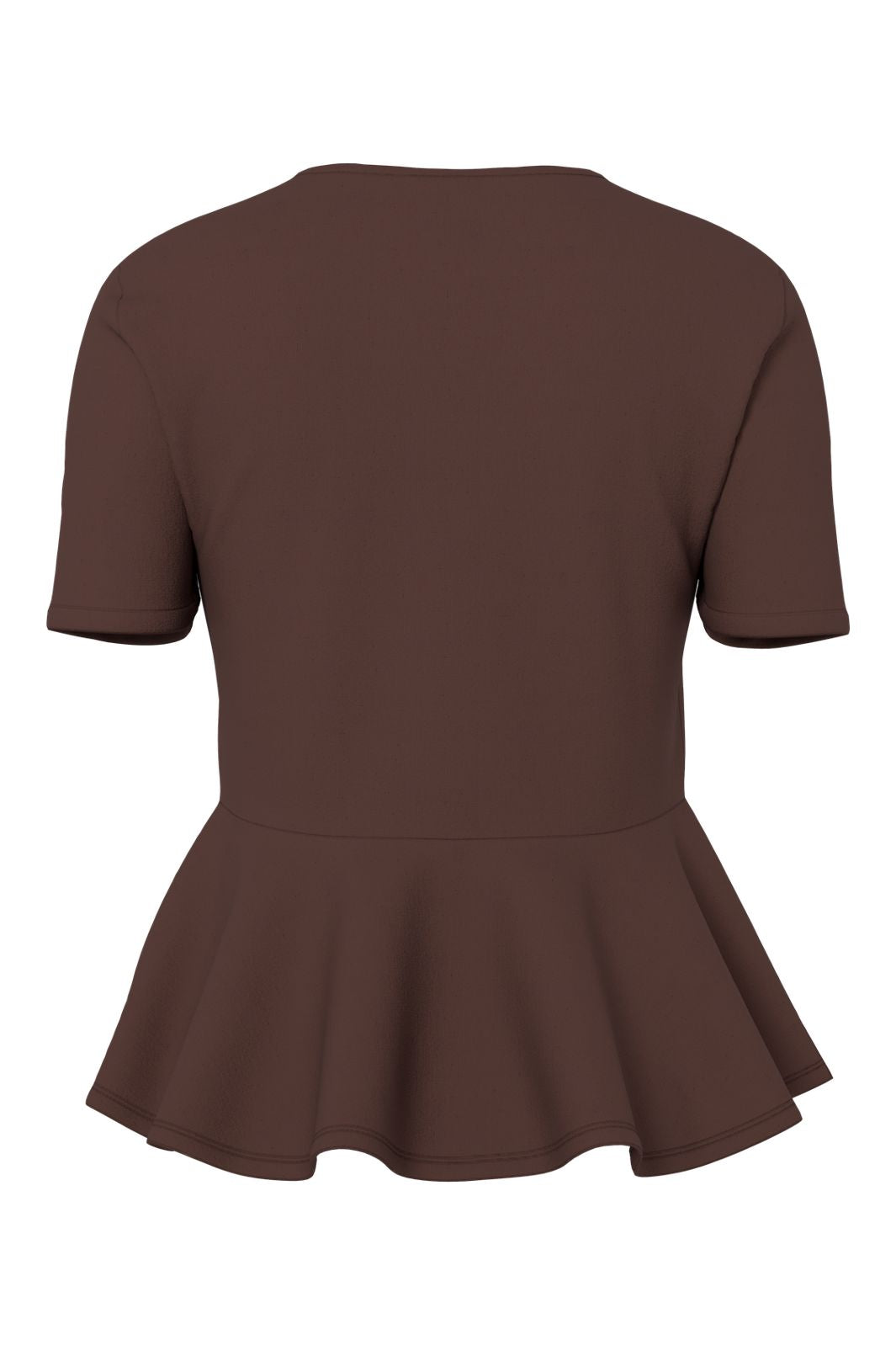 Pieces - Pcalisa Ss Peplum Top - 5082951 Chicory Coffee