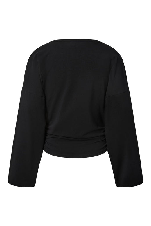 Pieces - Pcalli Ls V-Neck Top - 5235928 Black