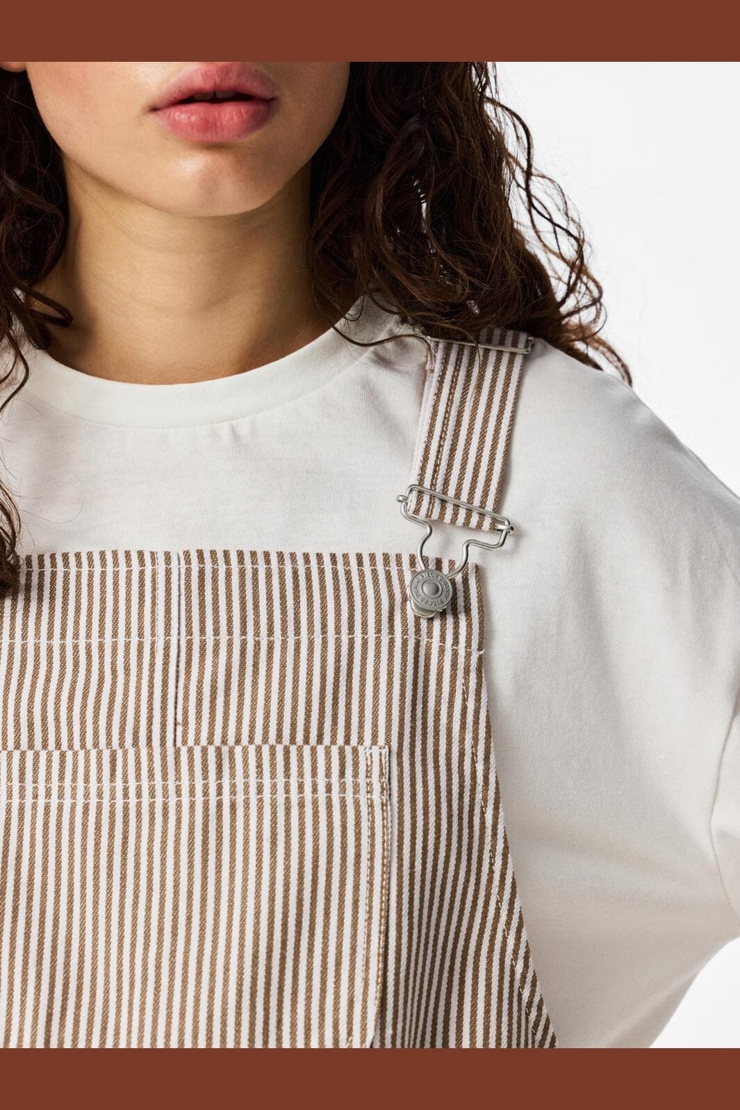 Pieces - Pcallo Dungaree Dress Fsy - 5105504 Greige Cloud Dancer