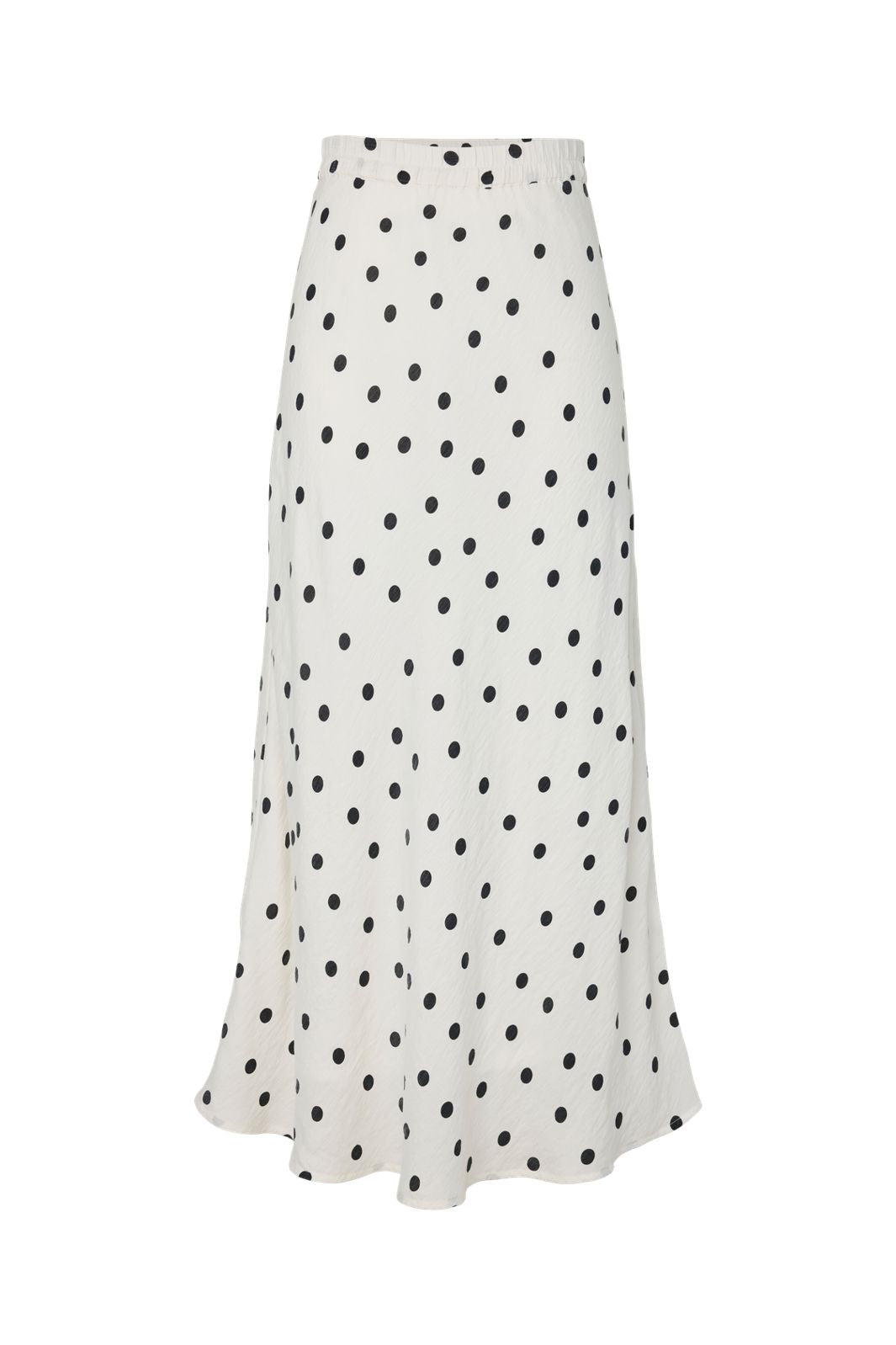Pieces - Pcangie Ankle Skirt - 5103002 Cloud Dancer Black Polka Dots